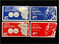2004 & 2005 US Mint Uncirculated Coin Sets