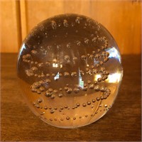 Graduated Bubble Glass Paperweight