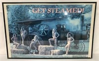 Get Steamed Steam Engine Bathing Suit Poster