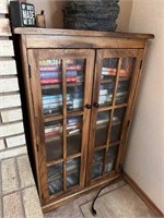 WOOD BOOKCASE SHELVES WITH DOORS BRING HELP
