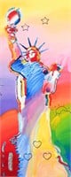 TALL PETER MAX EMBELLISHED SERIGRAPH
