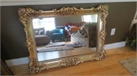Gold Framed Mirror & Children Prints
