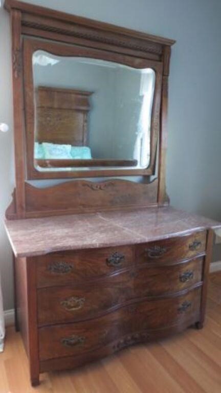 Antique Dresser with Marble Top
