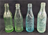 Four Antique Glass Coca Cola Celery-Cola Bottles