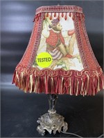 Beautiful Cast Lamp 19” Tall Working Condition
