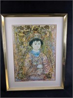 Sold Out Michio by Edna Hibel Exclusive Framed Pri
