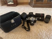 VINTAGE PENTAX SMARTMATIC CAMERA WITH LENSES