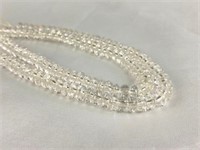 String of Quartz Faceted Rondelle Beads