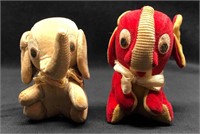 2 Mini Plush Stuffed Animal Elephants From Japan 5