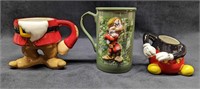 Disney Grumpy Dwarfs Mugs & Mickey Flower Pot