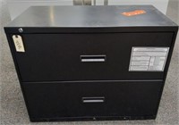 Black filing cabinet two drawer
