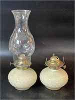 2 Oil Lamps-Only one chimney