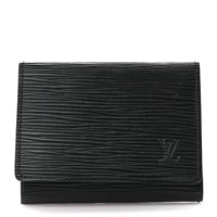 Louis Vuitton Black Epi Carte de Viste Envelope