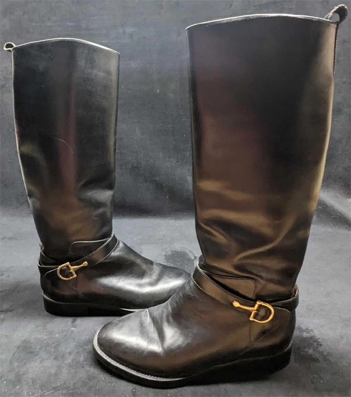 Nine West Leather Riding Boots Ladies Size 9