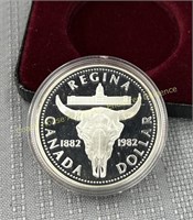1982 Canada proof silver dollar épreuve en argent