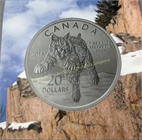 2014 Canada 20 dollar .999 fine silver coin