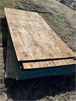 Four Sheets of 3/4 Inch Treated Plywood and 10