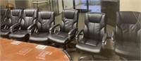 Seven office chairs