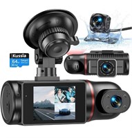 ($110) 3 Channel Dash Cam Front and