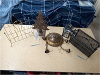 2 LIGHT FIXTURES,TREE, AND MAGAZINE HOLDERS & MORE