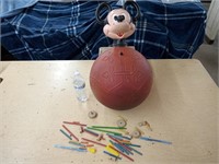 MICKEY MOUSE BALL,WOOD TOYS