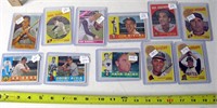 11 Assorted 1950/1960s Baseball Cards