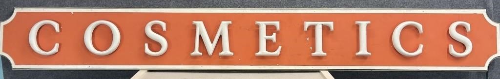 Vintage 12ft " Cosmetics "  Sign