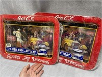 (2) 1987 Coca-Cola Lap Trays USA