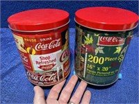 (2) Coca-Cola puzzles in tins