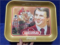 1976 Coca-Cola tray Arkansas Football Champs