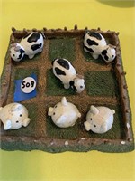 COW & PIG FARM ANIMAL TIC TAC TOE