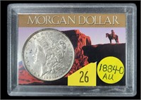 1884-O Morgan dollar, AU