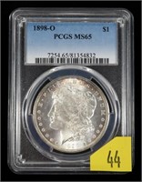 1898-O Morgan dollar, PCGS slab certified MS-65