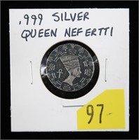 .999 Silver Queen Nefertti 1/10 oz.