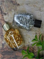 GOLD AND SILVER FLAKES IN BOTTLES ROCK STONE LAPID