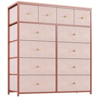 EnHomee Pink Dresser for Girls Bedroom with 12