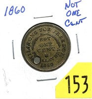 1860 Slavery token