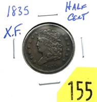 1835 half cent