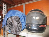 Snowmobile helmet and cover