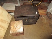 Old Oven For Top Of Wood Stove & Metal box