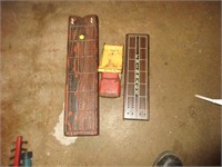 Metal Tonka truck and 2 cribbage boards