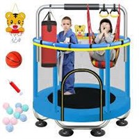 55 inch Kids Mini Trampoline w/ Hoop