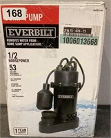 Everbilt Submersible Sump Pump 1/2HP $177 Retail