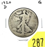 1920-D Walking Liberty half dollar