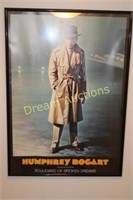 Large Humprey Bogart Poster/Framed