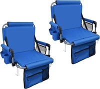 AOOXIMI Vintage Blue Stadium Seats with Cups