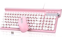 ($39) Wired Pink Keyboard and Mouse Combo