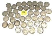x40- Liberty nickels, mixed dates -x40 nickels -