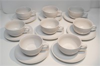 8 TEA/COFFEE CUPS & SAUCERS MADE IN POLAND