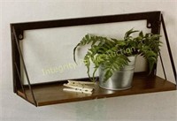 Honey-Can-Do Wall Shelf Metal Frame w/Wood